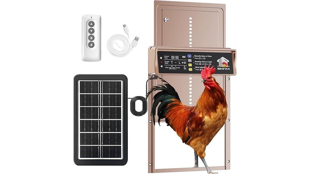 solar powered automatic chicken door