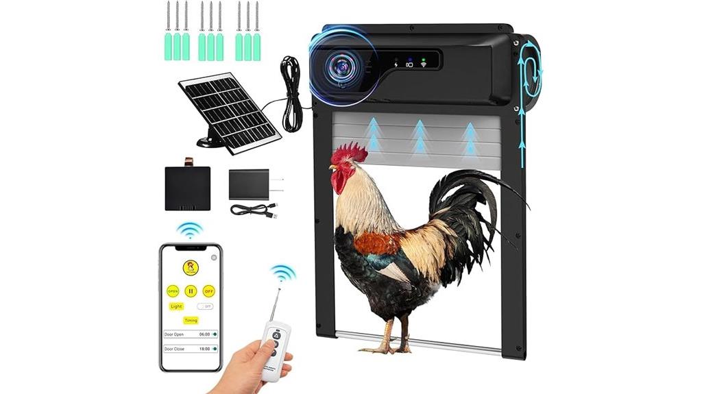 solar powered chicken door