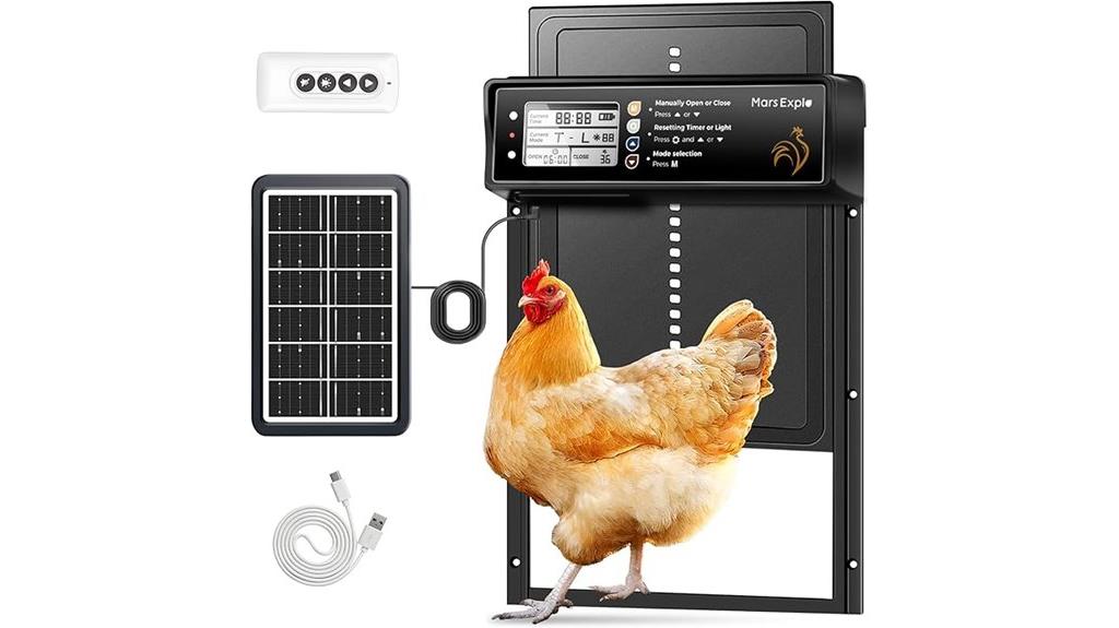 solar powered chicken door