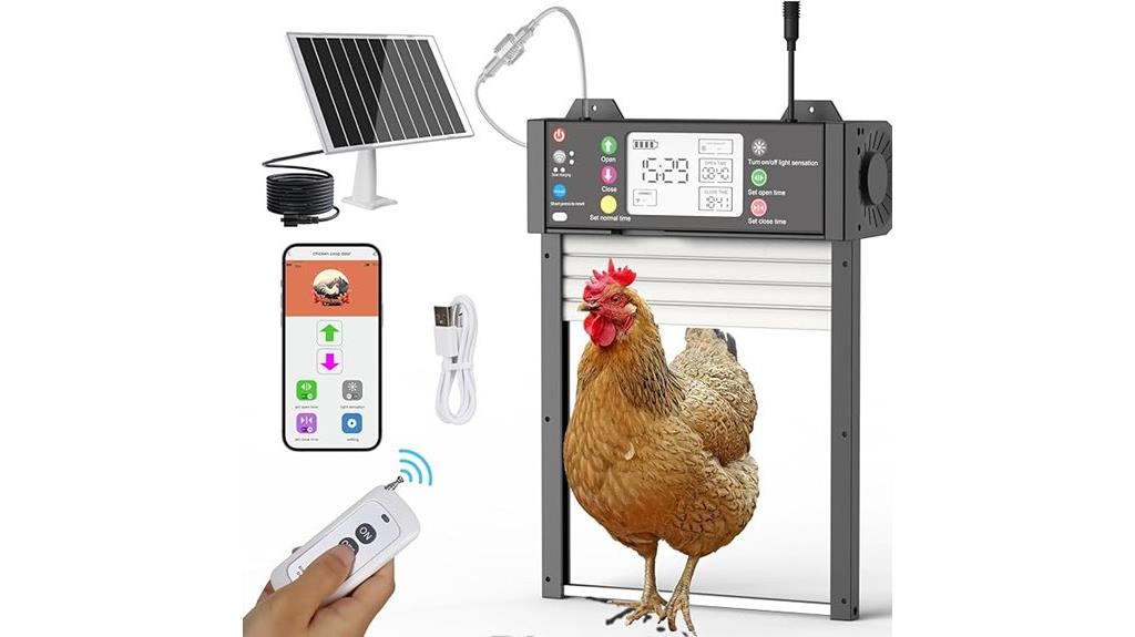 solar powered wifi chicken door