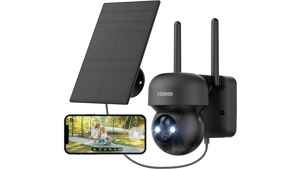solar security floodlight camera
