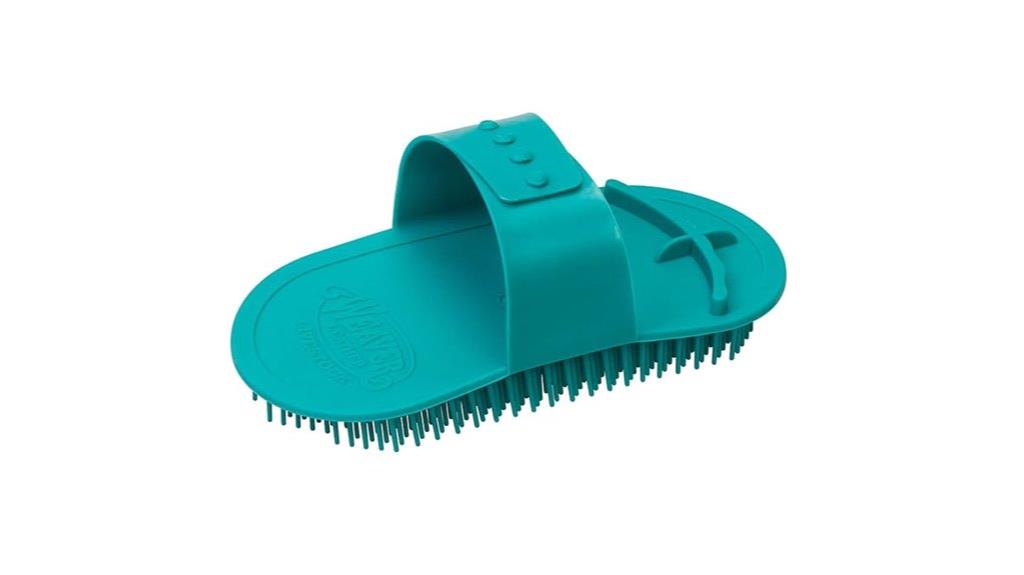 teal livestock massage brush