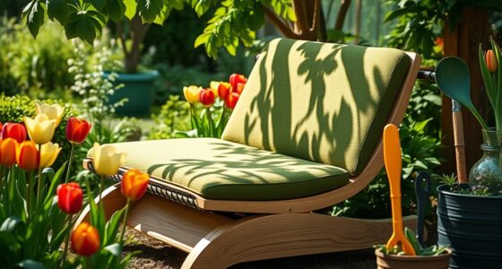 top garden kneeling benches