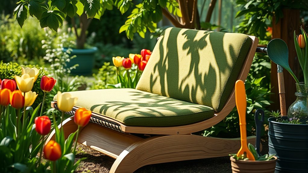top garden kneeling benches