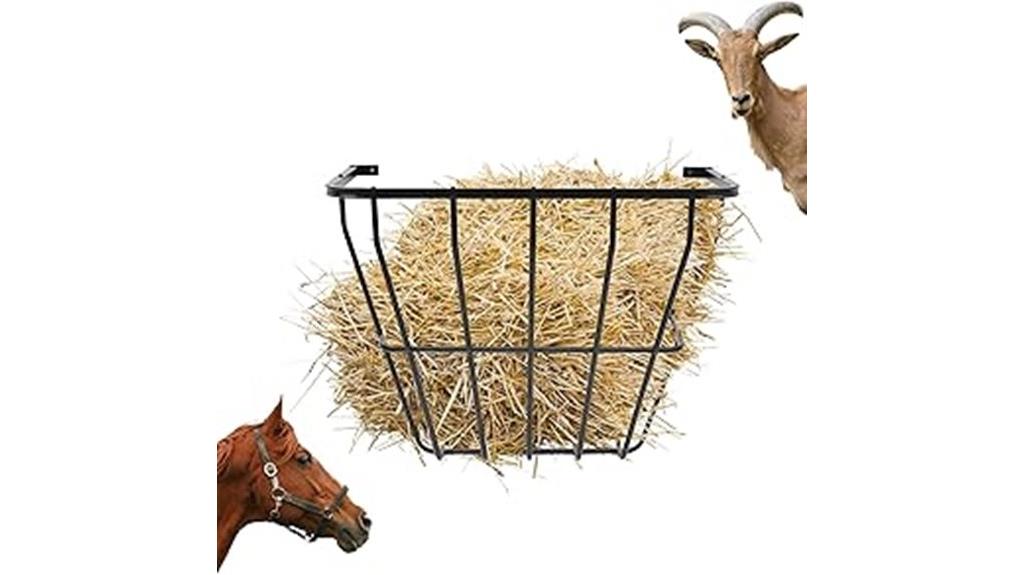wall mounted livestock hay feeder