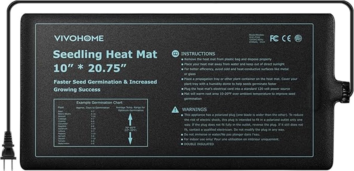 waterproof seedling heat mat