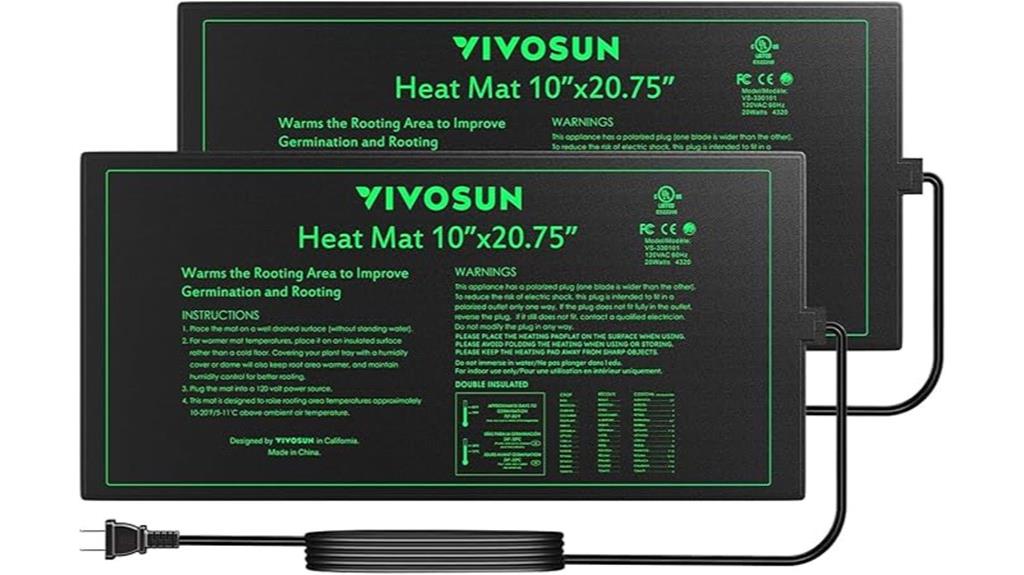 waterproof seedling heating mats