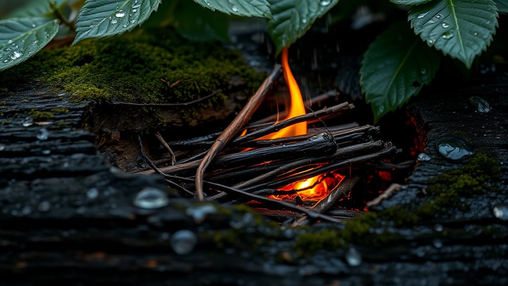 wet weather fire starting techniques