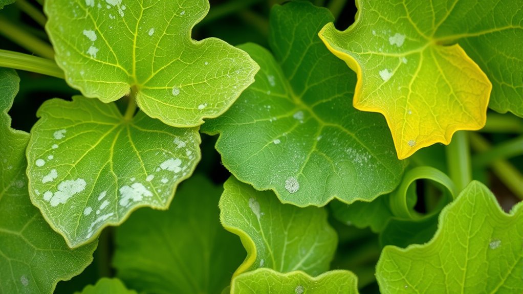 white powdery leaf spots