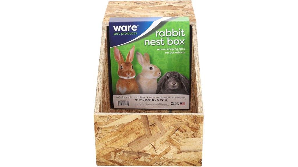 wooden rabbit nesting box