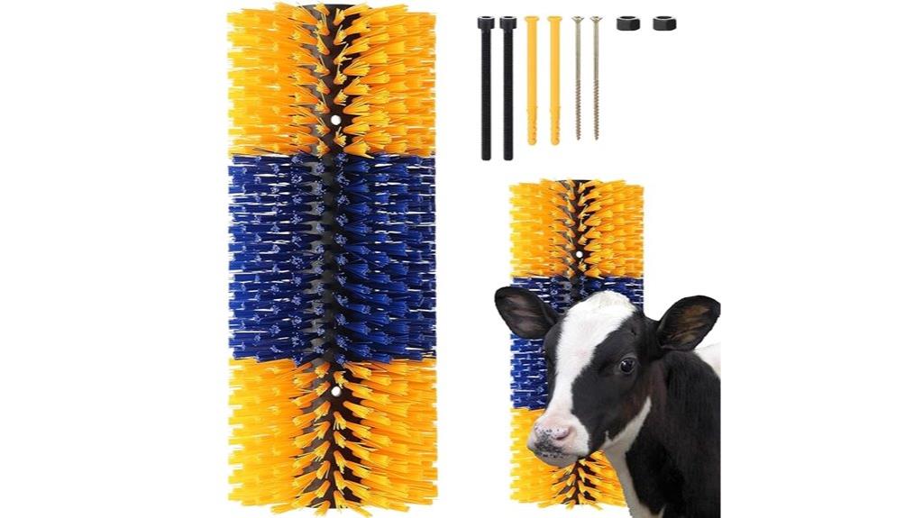 yellow livestock scratching brush