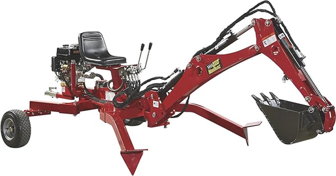 15 hp towable backhoe