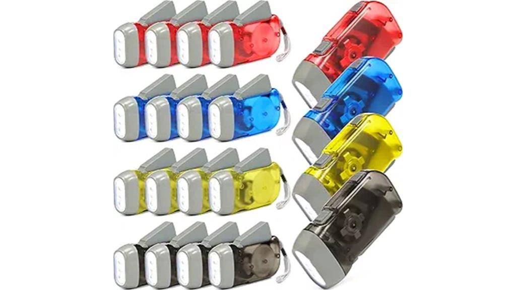 24 piece hand crank flashlight