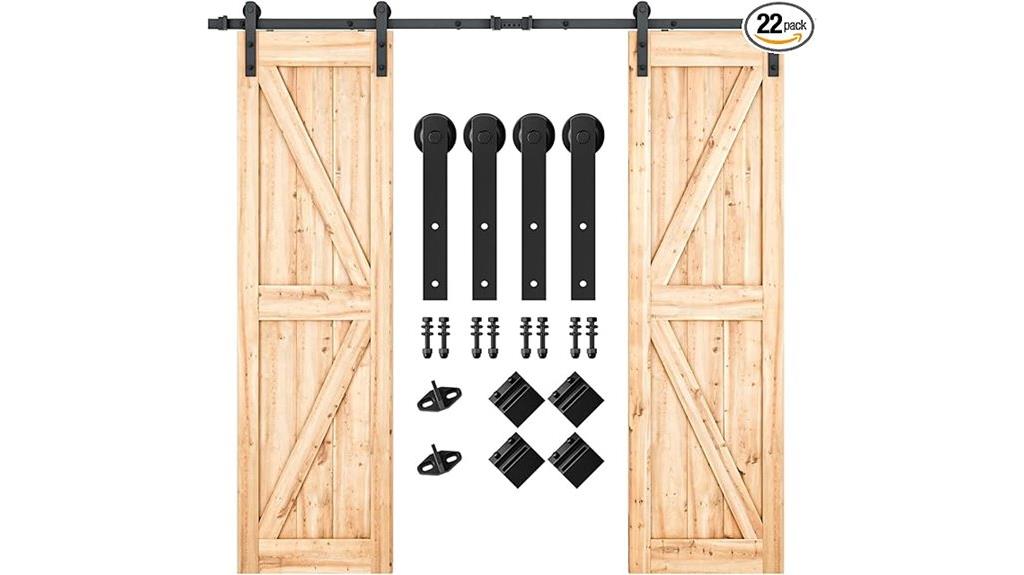 8 ft double barn door hardware