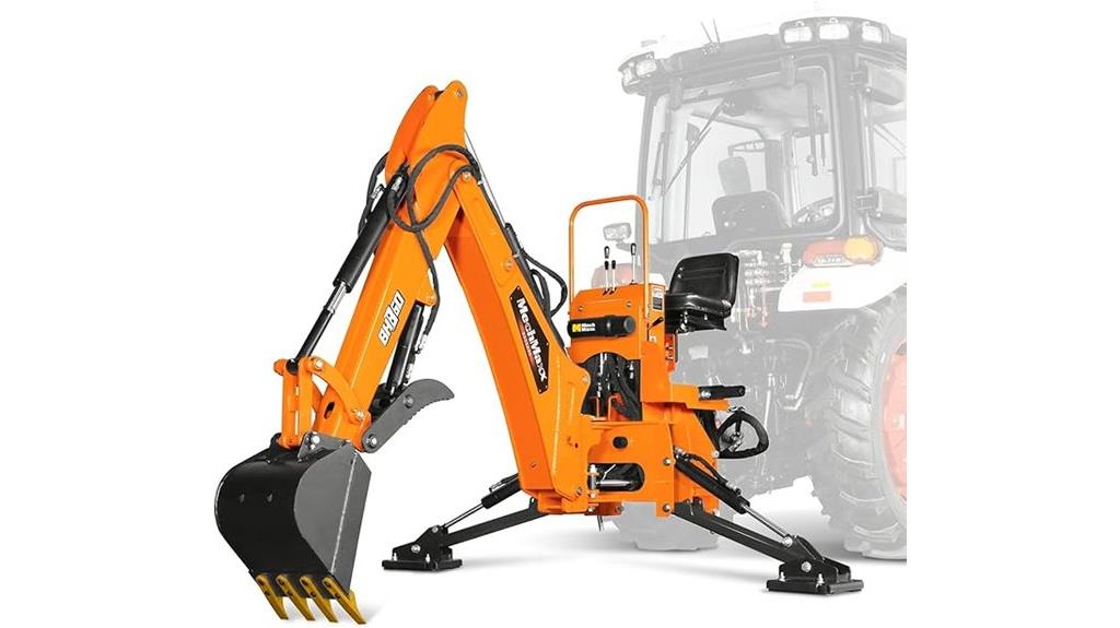 backhoe with hydraulic thumb