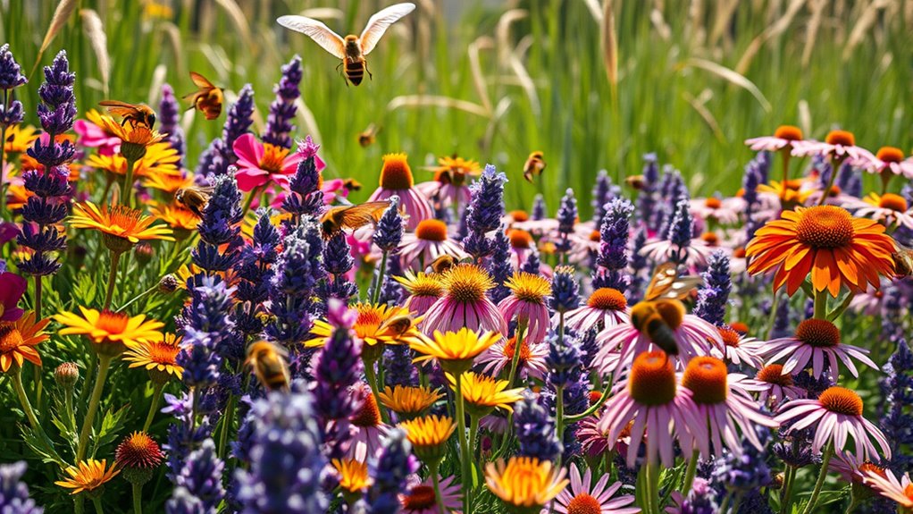 choose native plants with diverse blooms