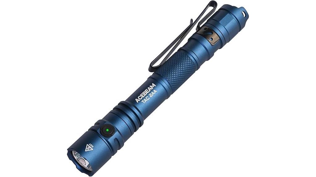 compact dual aaa tactical flashlight