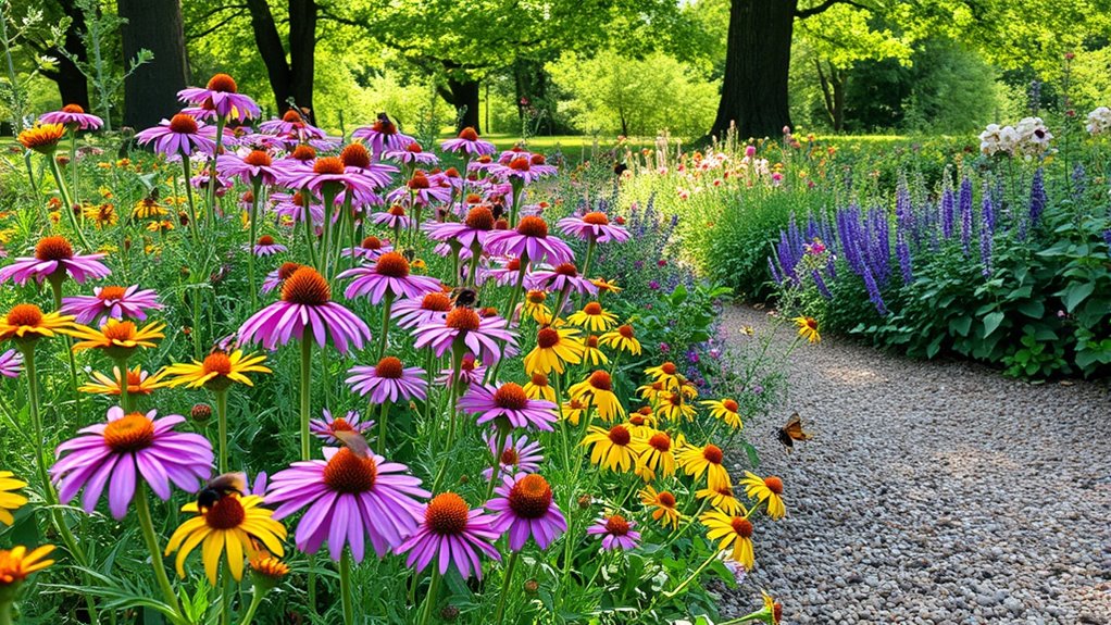 diverse layered native plantings
