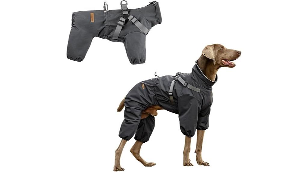 dog raincoat with harness