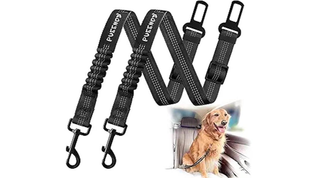 dog seat belt set