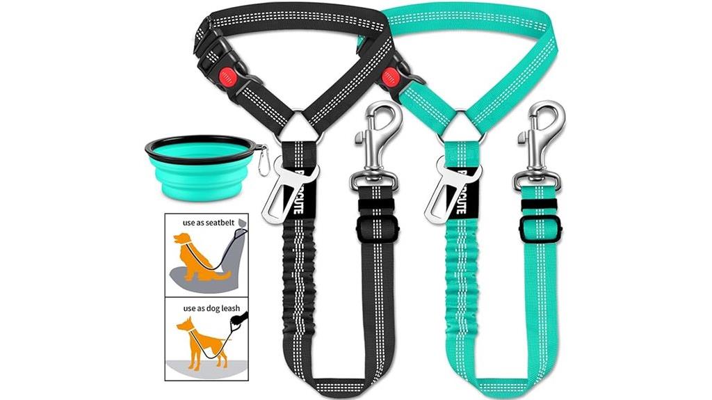 dog seat belt set