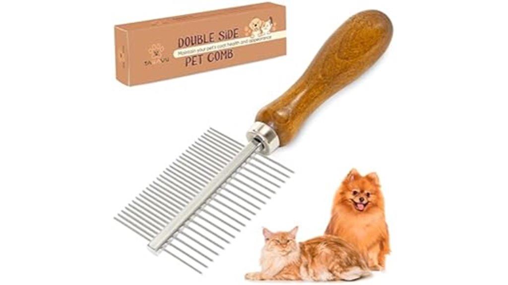 dual sided metal pet comb