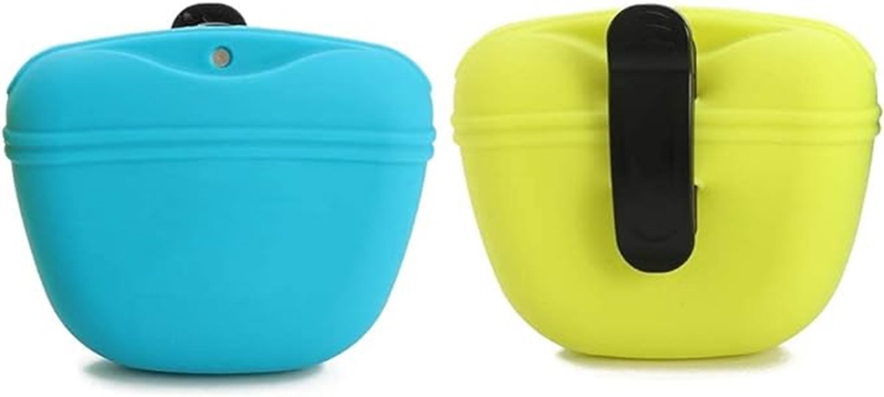 dual silicone dog treat pouches