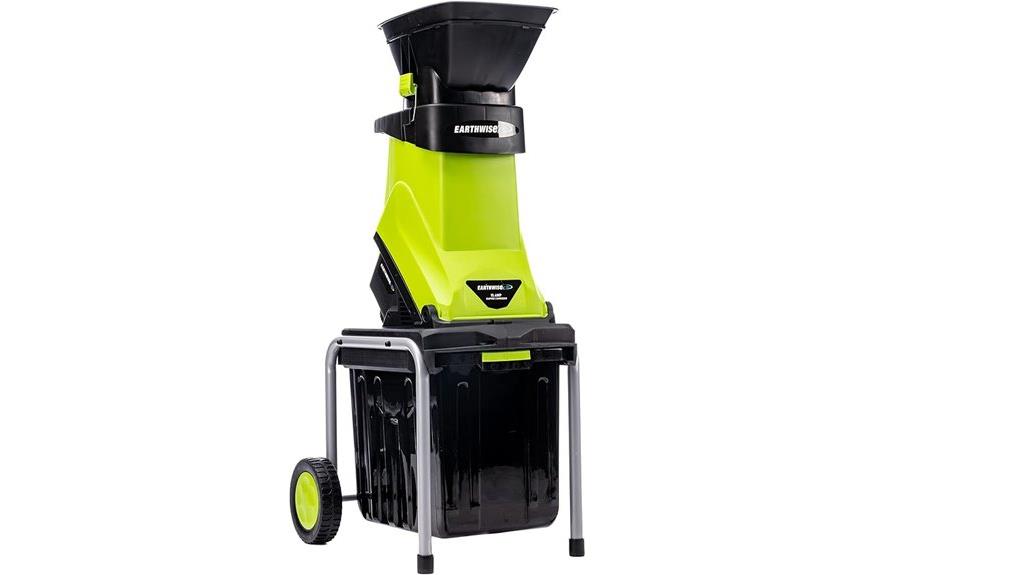 electric garden chipper with bin