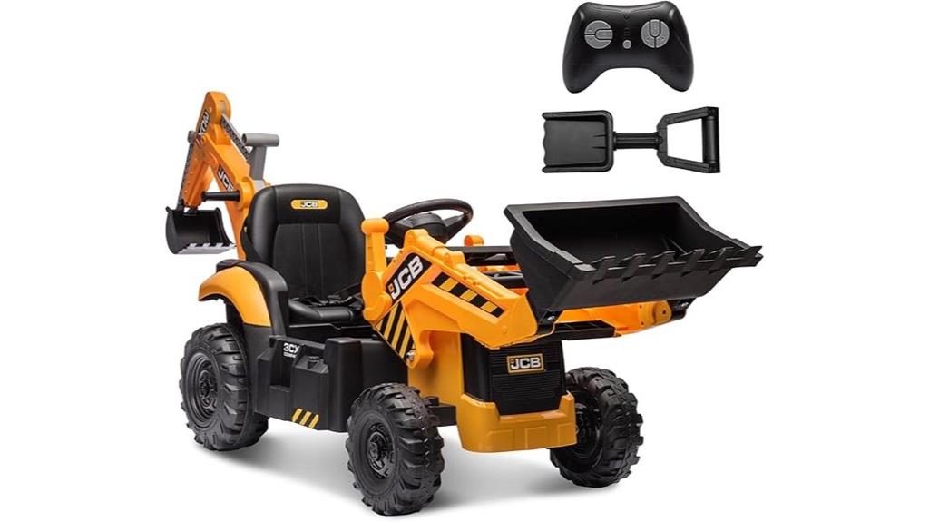 electric kids backhoe loader