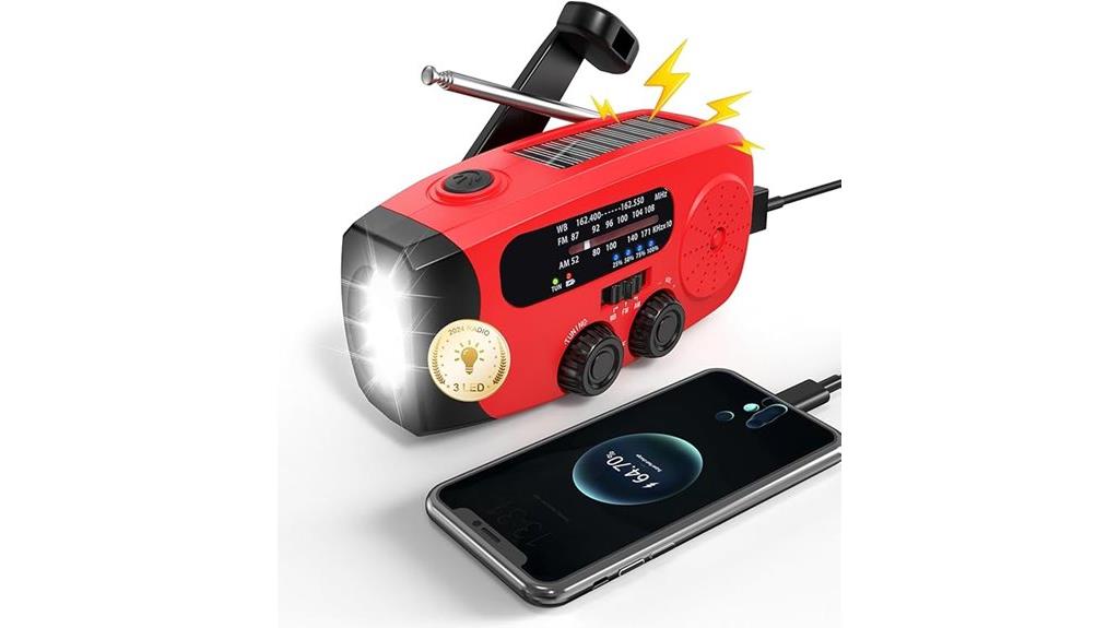 emergency radio with flashlights
