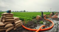flood preparedness with sandbags