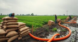 flood preparedness with sandbags
