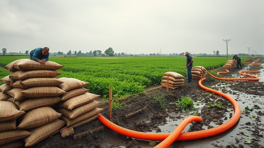 flood preparedness with sandbags