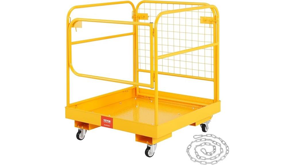 foldable forklift safety cage