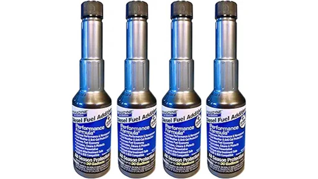 four bottles diesel additive
