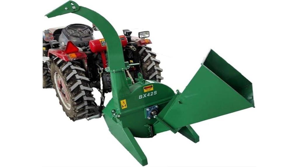 four wheel pto wood chipper