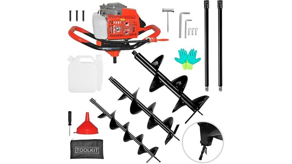 gas powered earth auger