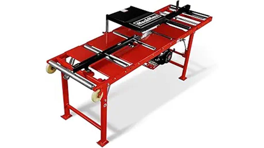 gas powered edger with table