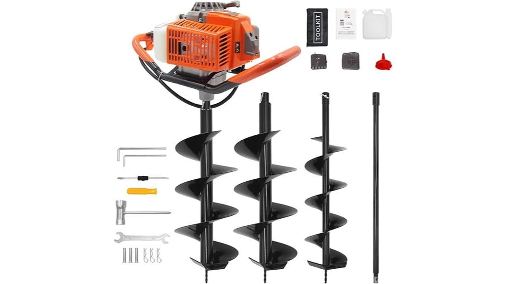 gas powered post hole digger