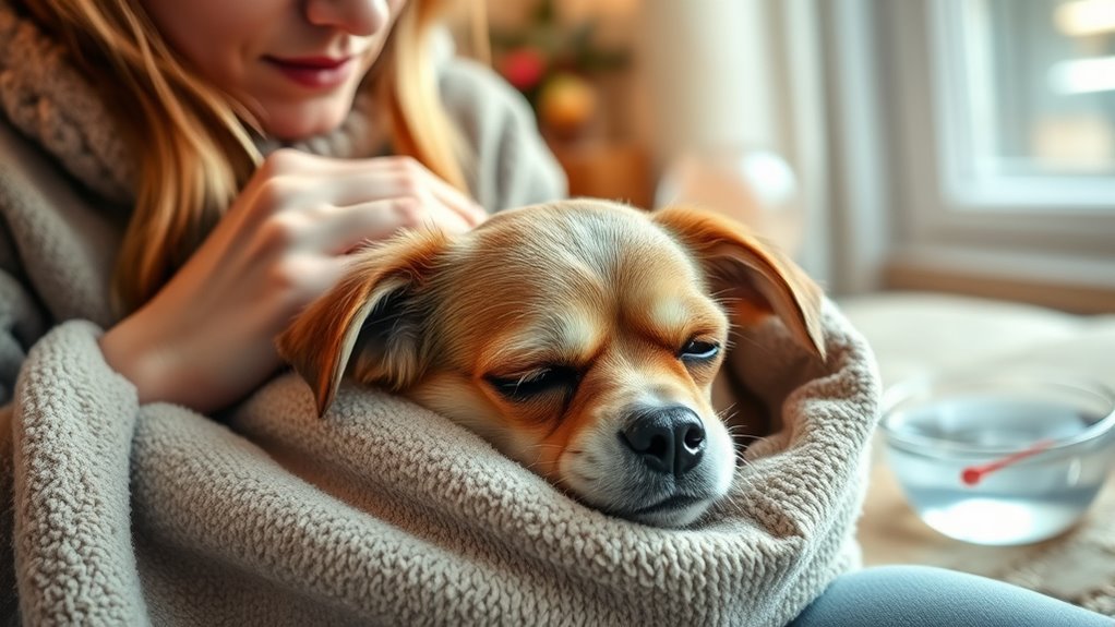 gradually warm pet safely