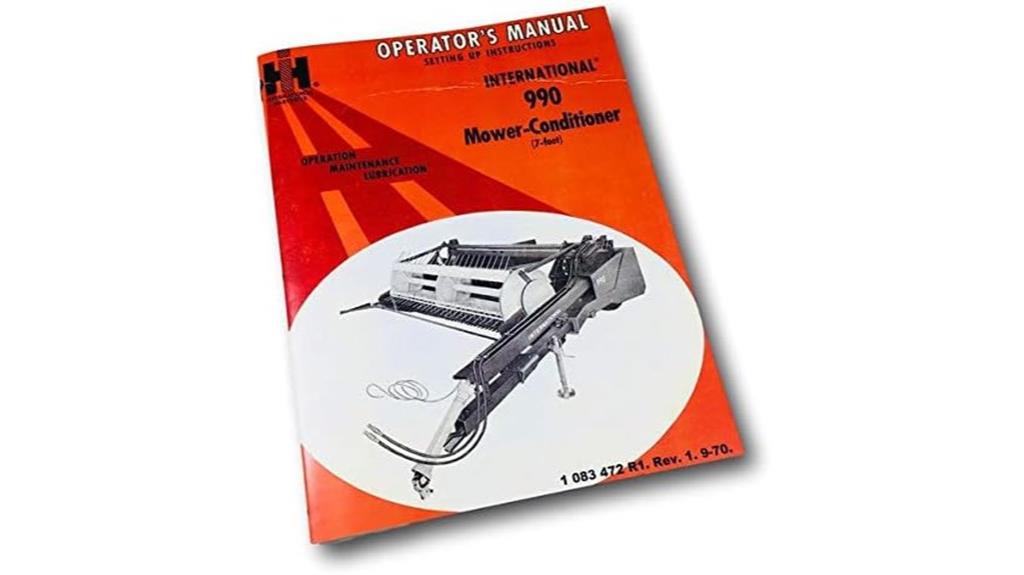 harvester mower conditioner manual