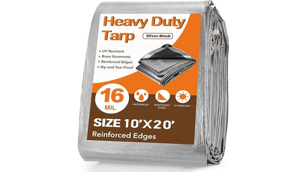 heavy duty 10x20 waterproof tarp