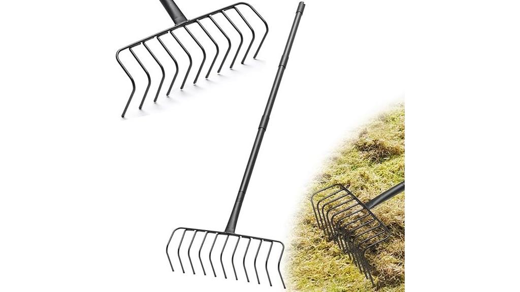 heavy duty 11 tine garden rake