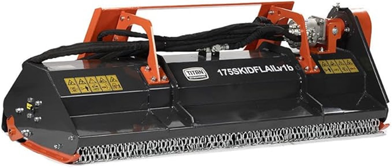 hydraulic flail mower attachment