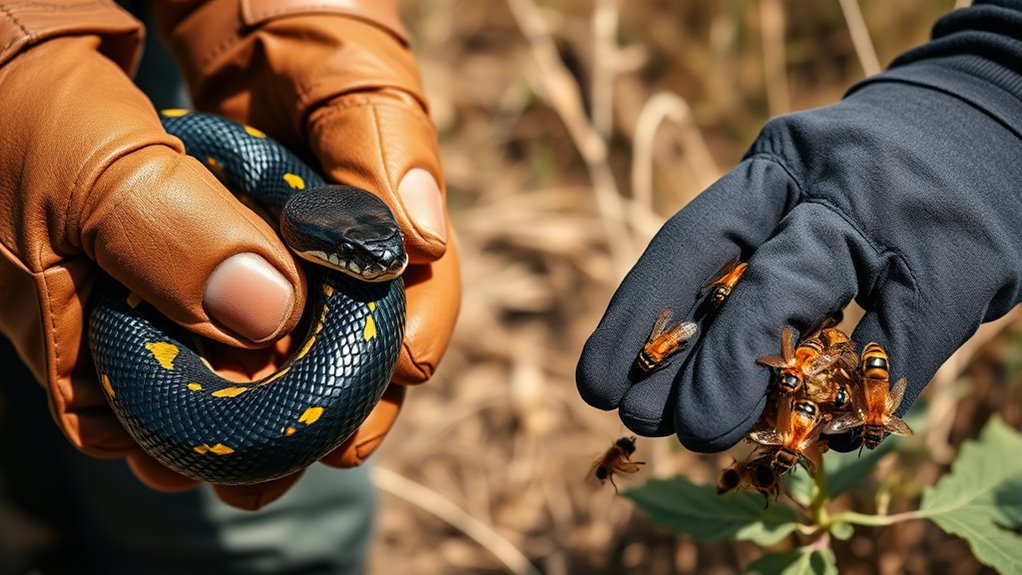 identify snake and insect symptoms