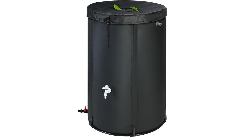 large 100 gallon rain barrel