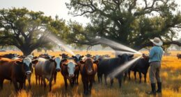 livestock cooling in heat