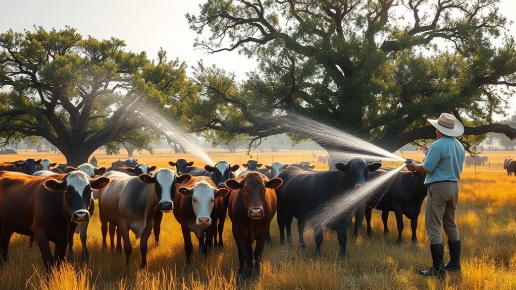 livestock cooling in heat