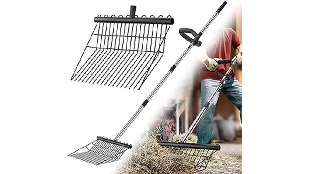 manure fork with replaceable heads