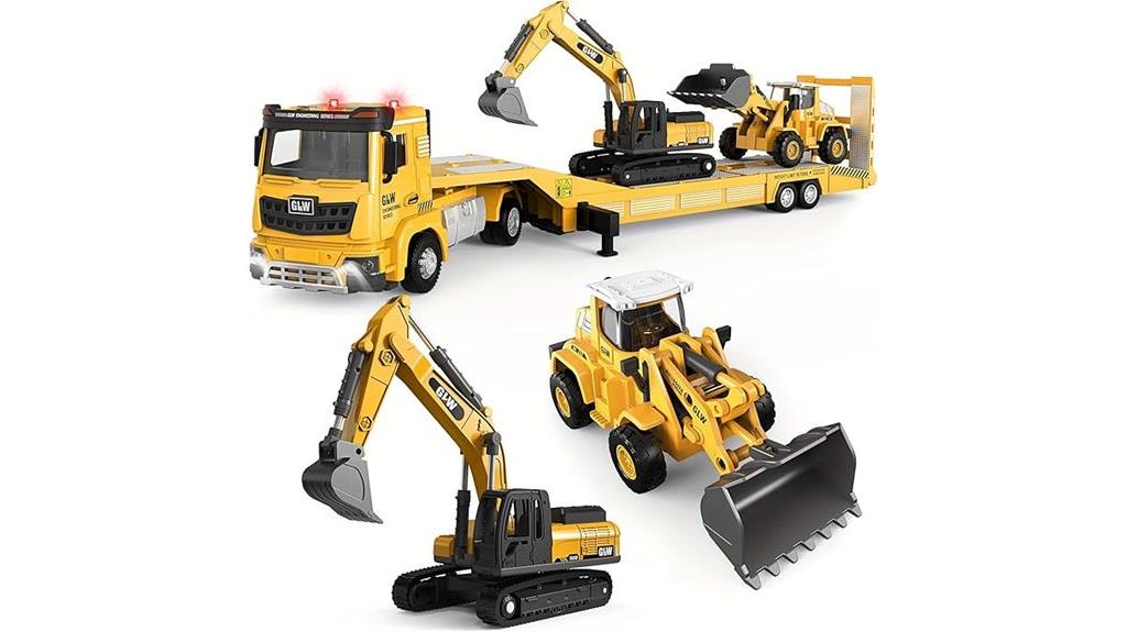 metal construction vehicle set